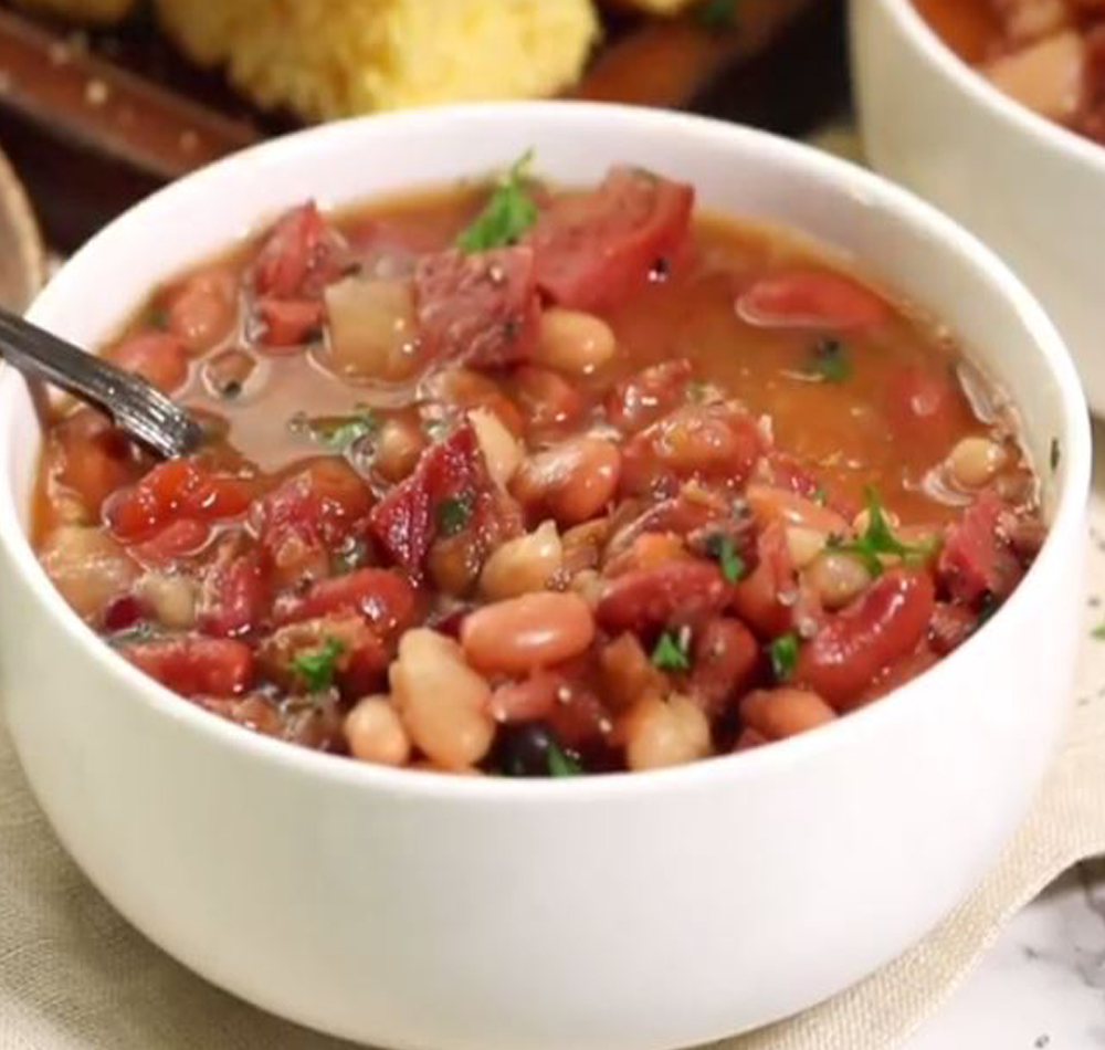 slow cooker ham and beans soup