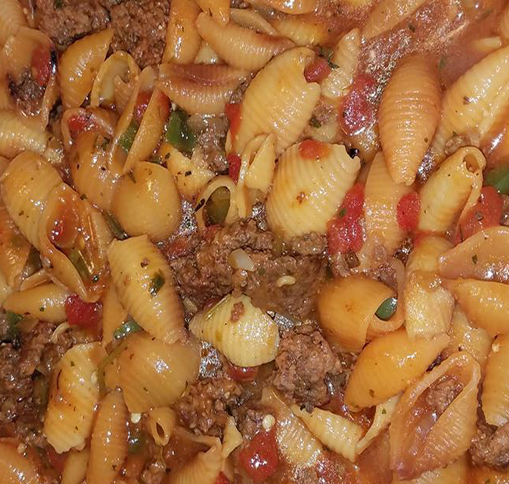 pasta shells with ground beef recipe