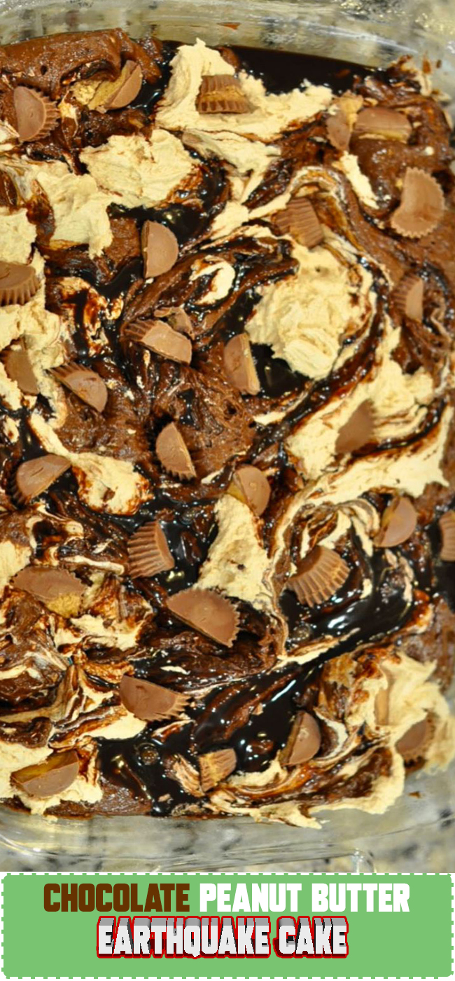 Chocolate Peanut Butter Earthquake Cake