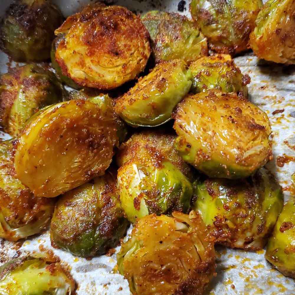 GARLIC BUTTER BRUSSEL SPROUTS